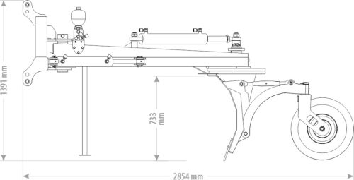 Gréder - Földgyalu traktorra – nehézsúlyú – hidraulikus - FK Machinery DOZER 240-270-300
