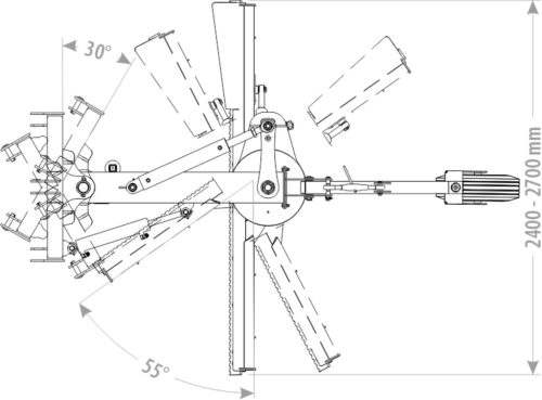 Gréder - Földgyalu traktorra – nehézsúlyú – hidraulikus - dönthető - FK Machinery DOZER 180-210-240-270-300
