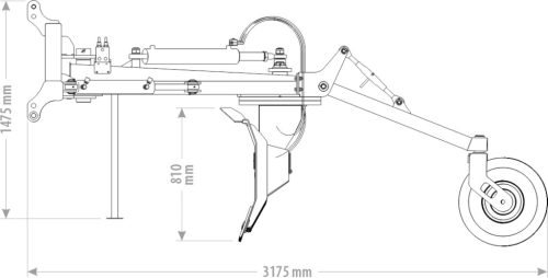 Gréder - Földgyalu traktorra – nehézsúlyú – hidraulikus - dönthető - FK Machinery DOZER 180-210-240-270-300