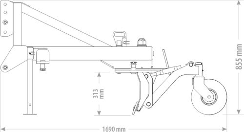Gréder - Földgyalu traktorra - könnyűsúlyú - FK Machinery DOZER 160