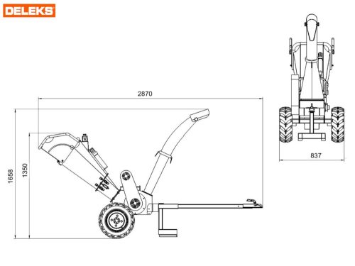 Ágdaráló gép benzinmotoros - DELEKS DK-800-YAM - motor YAMAHA 13LE