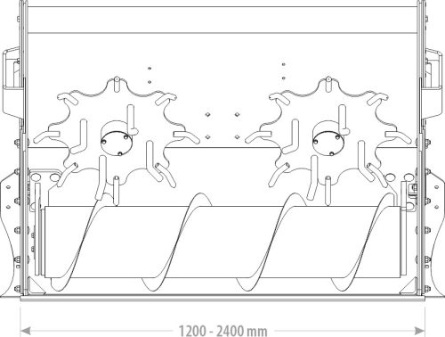 Takarmány kiosztó kanál csigával - FK Machinery - STANDARD
