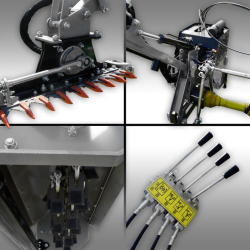 Hidraulikus karos Szárzúzó 100 + Sövényvágó 180 - JANSEN HMS-100/180