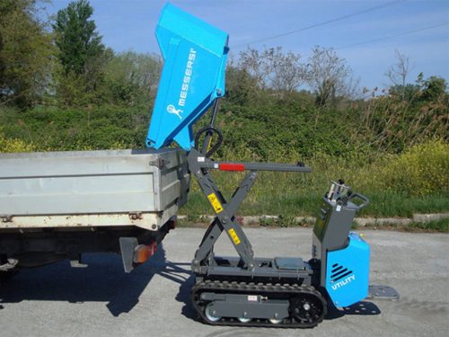 Magas emelésű hernyótalpas mini dömper motoros talicska - MESSERSI TC85d UTILITY LINE