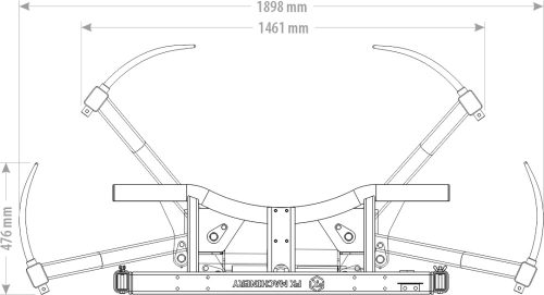Függőleges tüskés bálafogó csipesz - FK Machinery - STANDARD