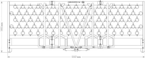 Rétborona - Láncos borona - FK Machinery - 5.1 méteres